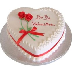 Be my valentine heart shape cake